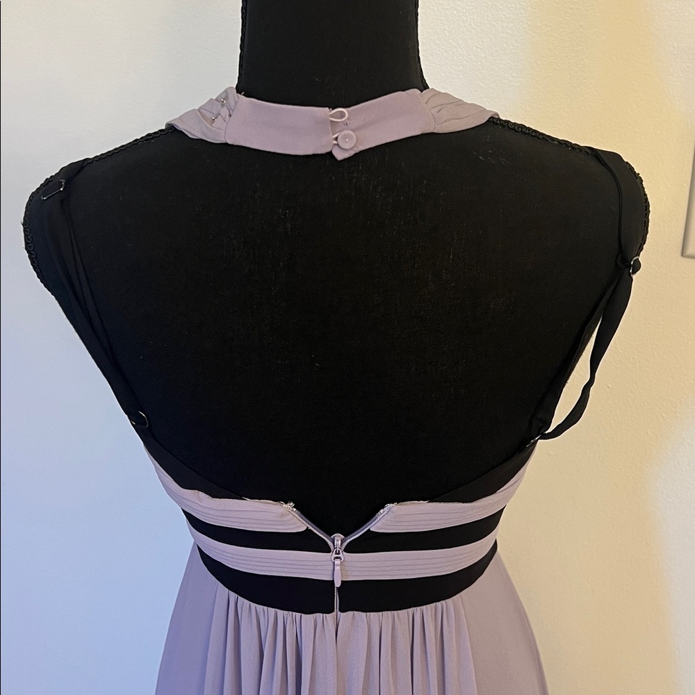 BCBGMaxAzria Elegant Lavender and Black Evening Gown - Picture 3 of 14